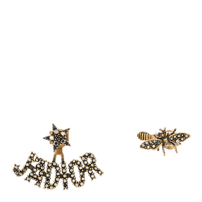 Christian Dior Metal Crystal J'adior Earrings Aged Gold 1 of 4