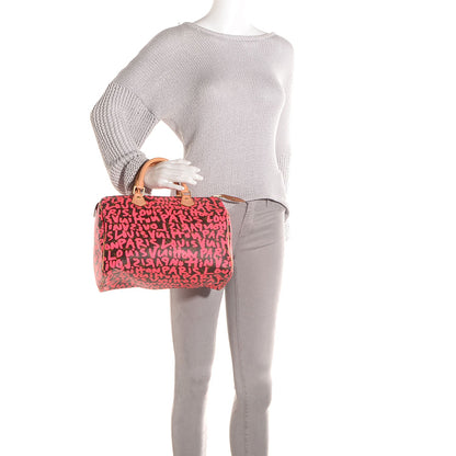 Louis Vuitton Monogram Graffiti Speedy 30 Fuchsia 2 of 7
