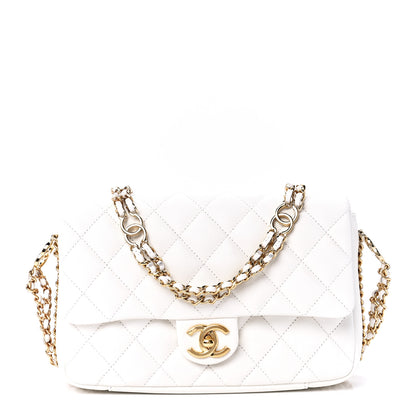 Chanel Caviar Quilted Small CC You Flap White 1 of 12