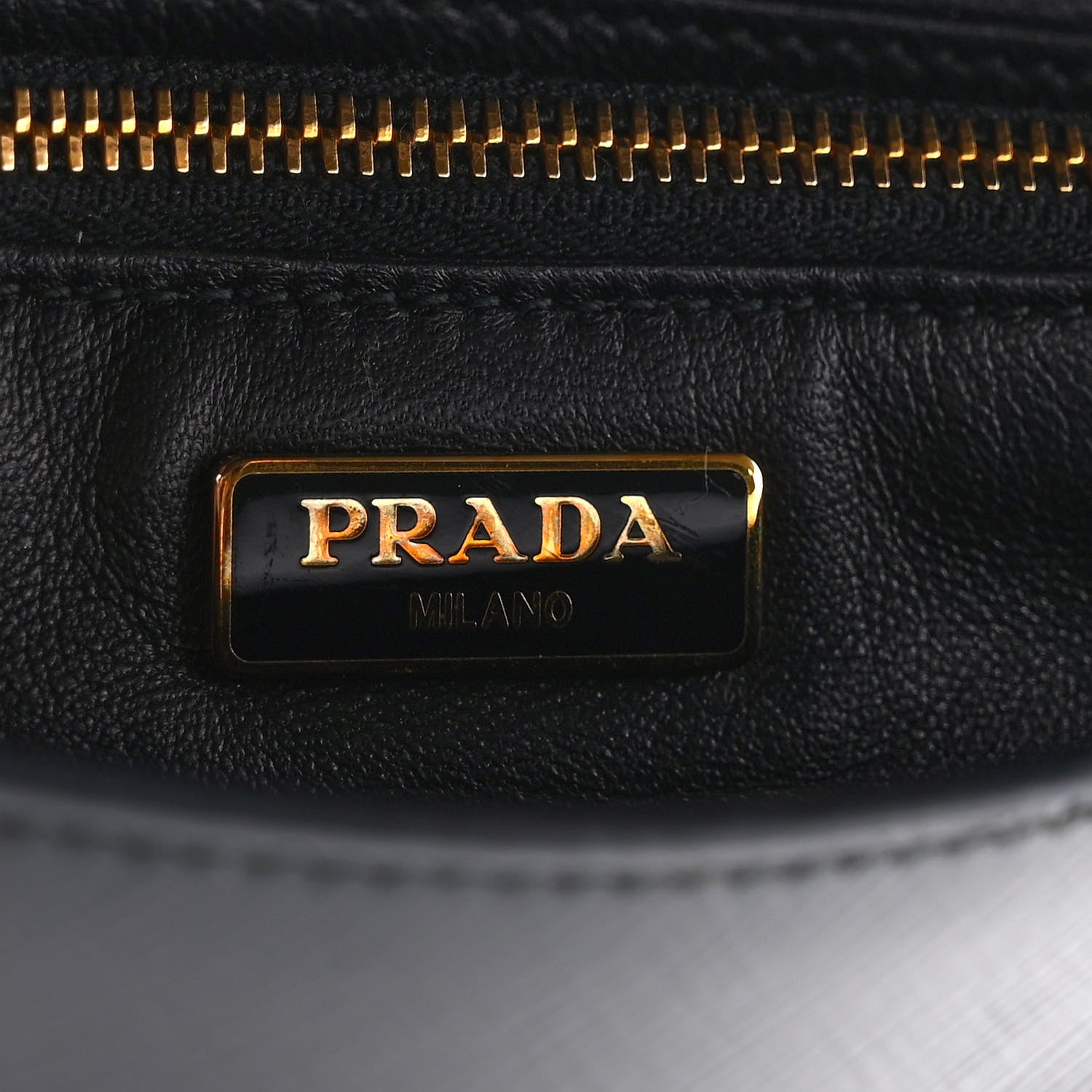 Prada Saffiano Vernice Mini Crossbody Wallet Black 5 of 10