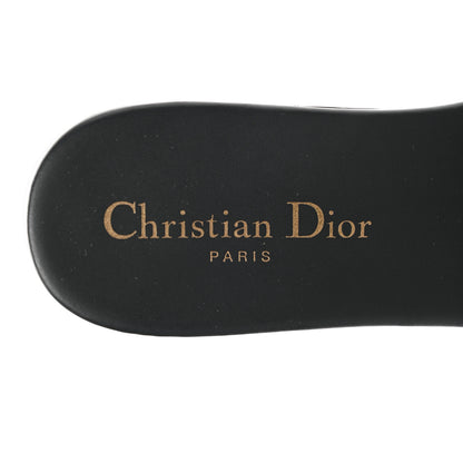 Christian Dior Canvas Embroidered Dway Mules Slide Sandals 37 Deep Blue 7 of 9