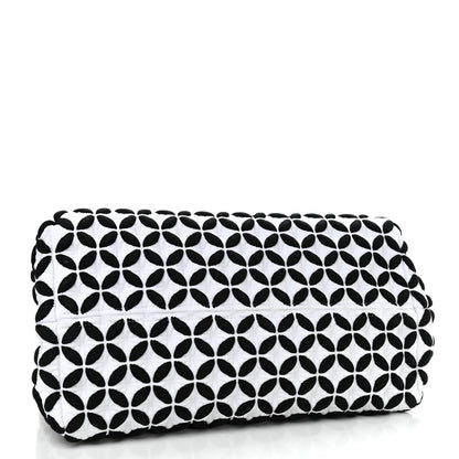 Alaia Knit Calfskin Maille Marco Petale Cabas Tote Black White 5 of 9