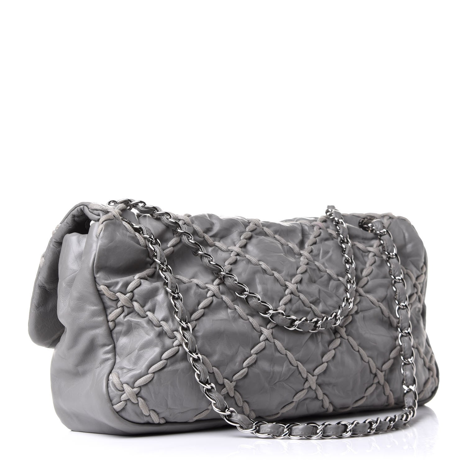 Chanel Calfskin Ultra Stitch Oversized Flap Grey 2 of 10