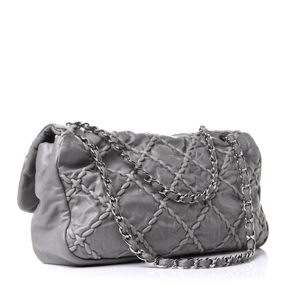 Chanel Calfskin Ultra Stitch Oversized Flap Grey 2 of 10