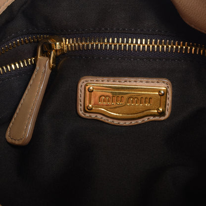 Miu Miu Lux Leather Matelasse Coffer Cuoio 7 of 11