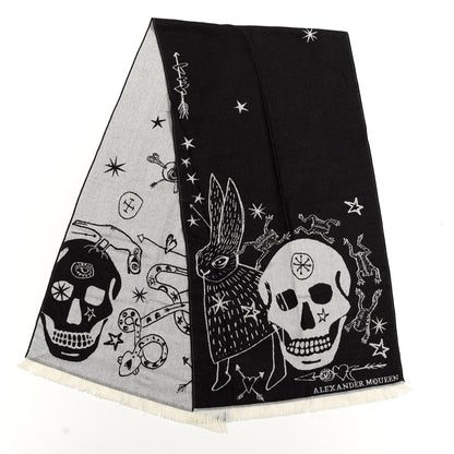 Alexander McQueen Wool Skull Scarf Black 2 of 6