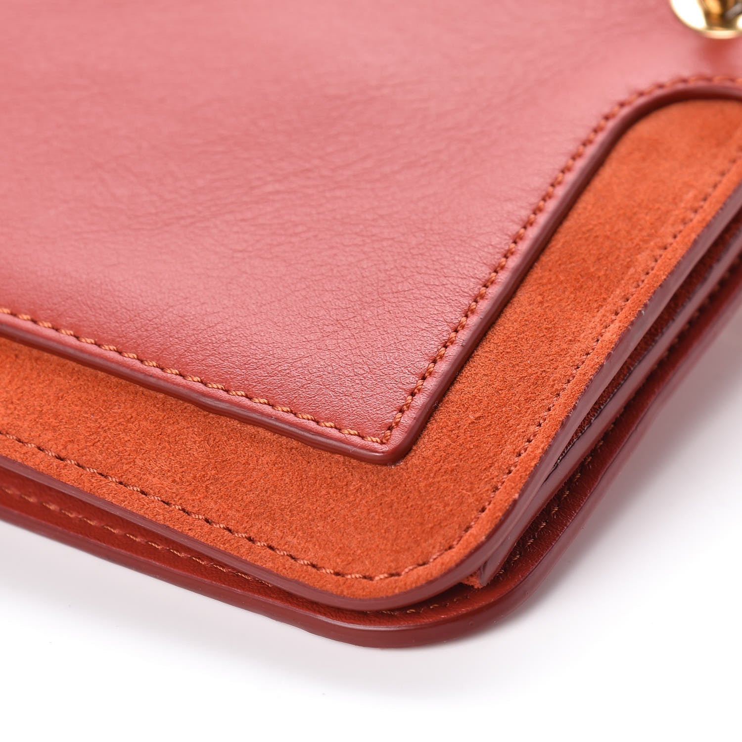 Chloe Calfskin Suede Mini Roy Bag Earthy Red 6 of 10