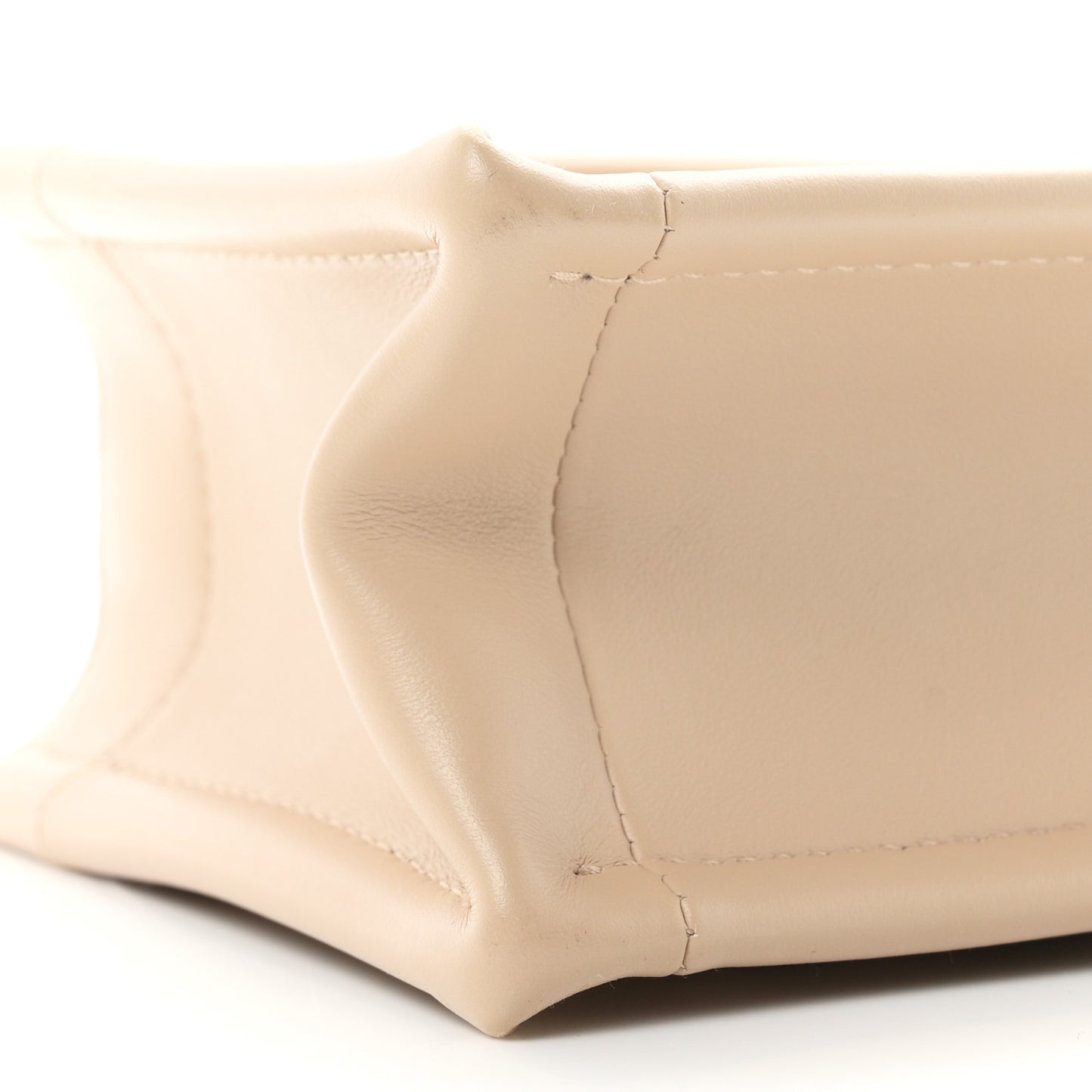 Calfskin Macrocannage Mini Book Tote Powder Beige