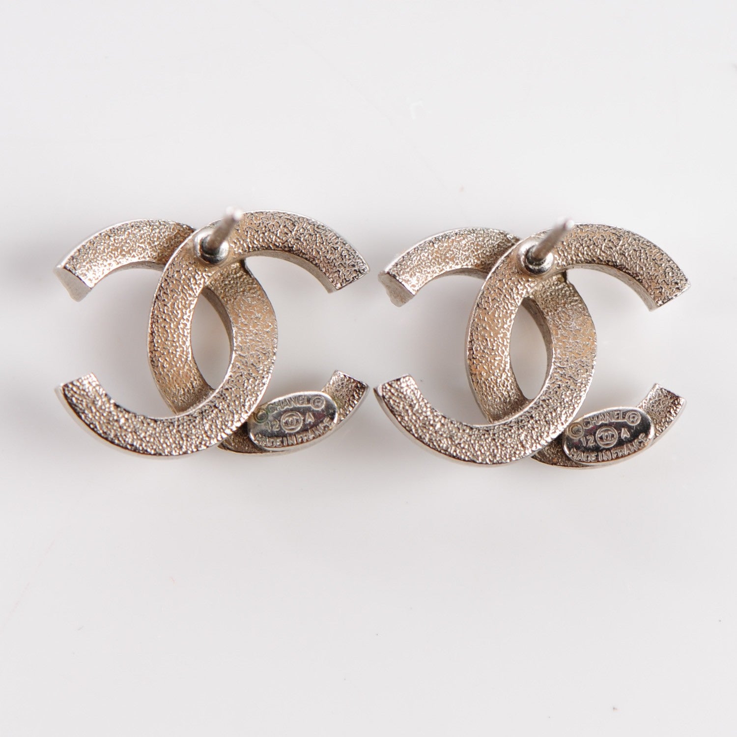 Chanel Crystal CC Earrings Silver 3 of 3