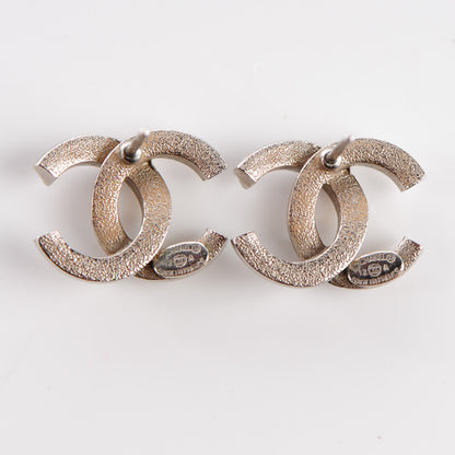 Chanel Crystal CC Earrings Silver 3 of 3