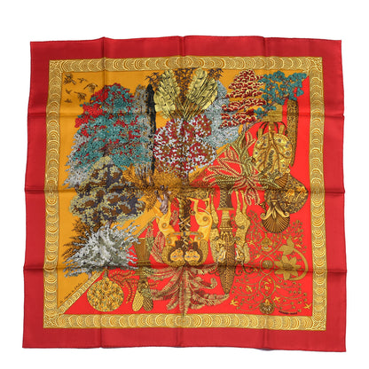 Hermes Silk Les Legendes de L'Arbre Scarf 90 1 of 4
