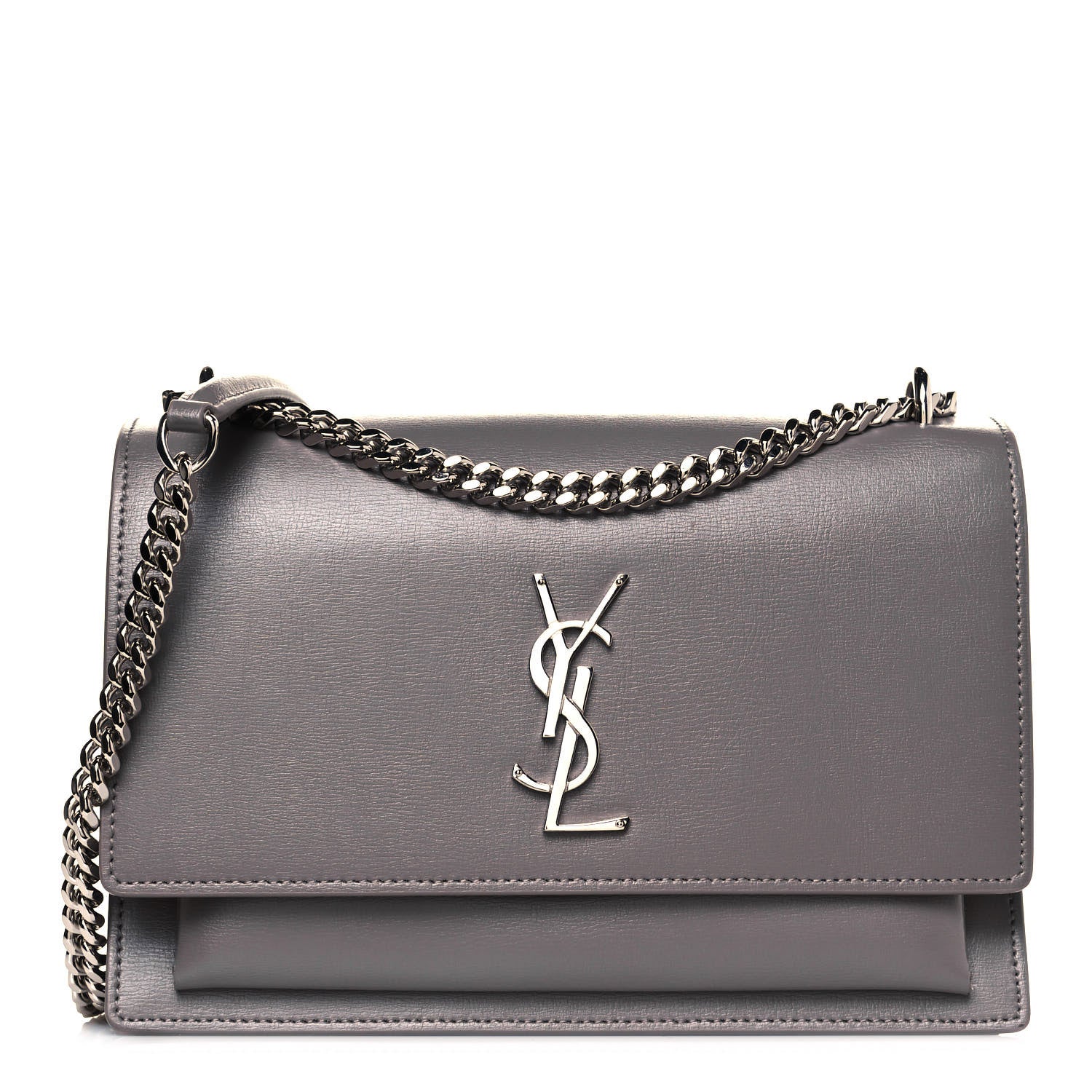 Saint Laurent Calfskin Medium Monogram Sunset Fog 1 of 12