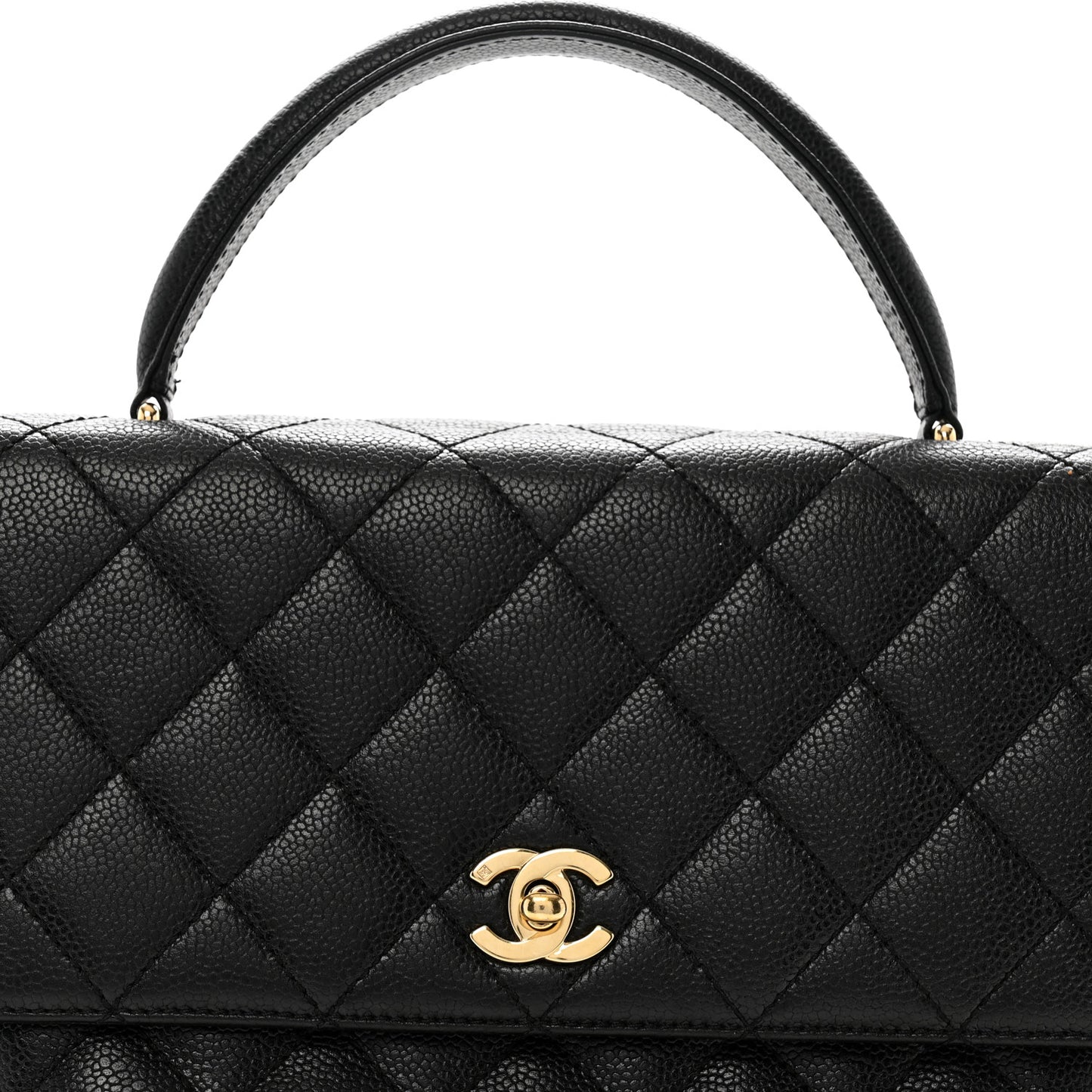 Caviar Quilted Jumbo Kelly Flap Black