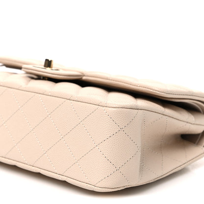 Chanel Caviar Quilted Medium Double Flap Ecru 9 of 9
