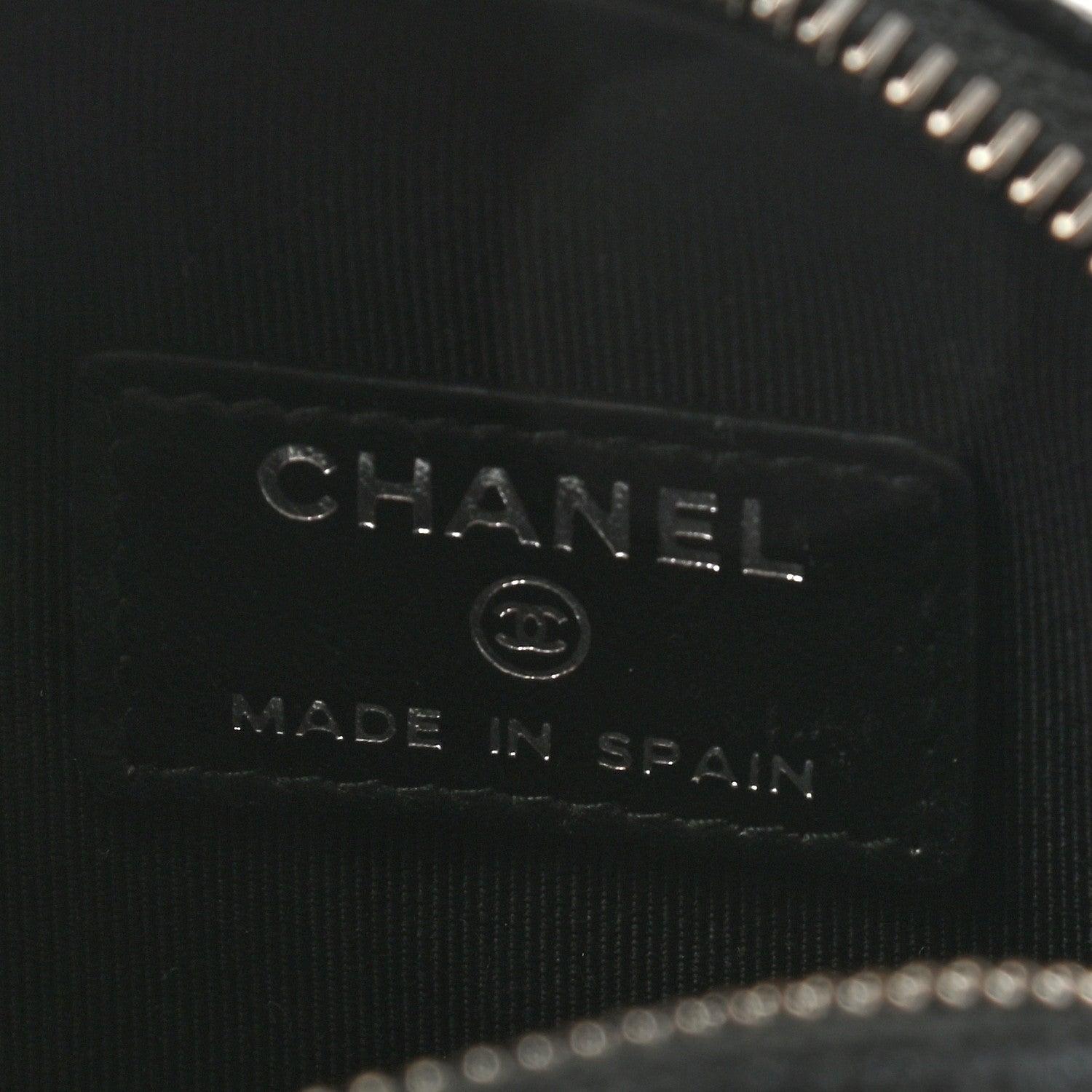 Chanel Iridescent Caviar Quilted Zip Around Classic Coin Purse Black 6 of 8