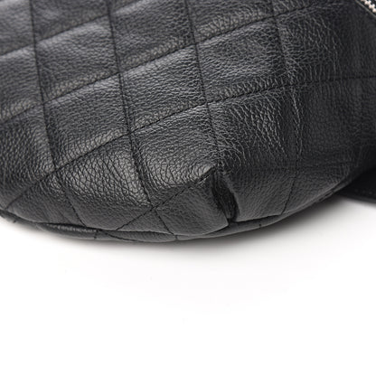 Chanel Grained Calfskin Quilted Waist Belt Bag Black 8 of 9