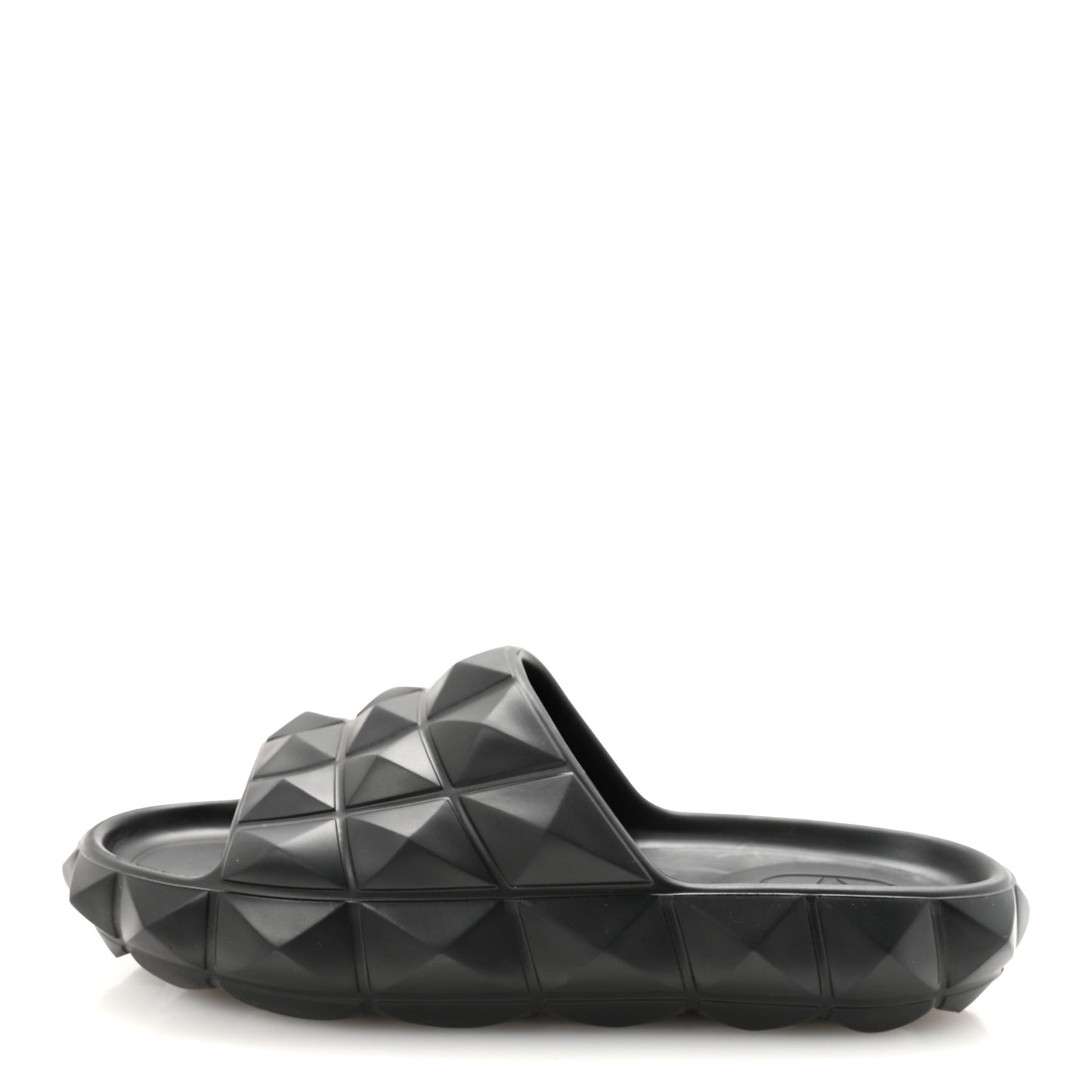Rubber Roman Stud Turtle Slide Sandals 36 Black