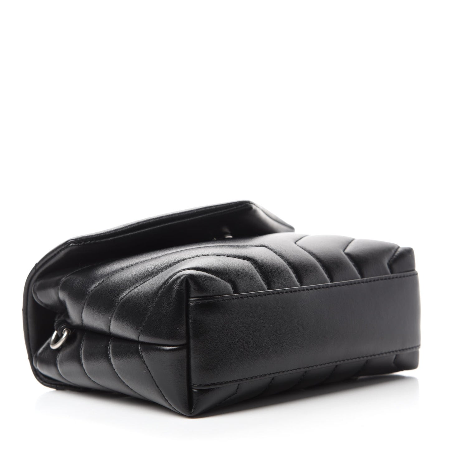 Calfskin Y Quilted Monogram Toy Loulou Crossbody Bag Black