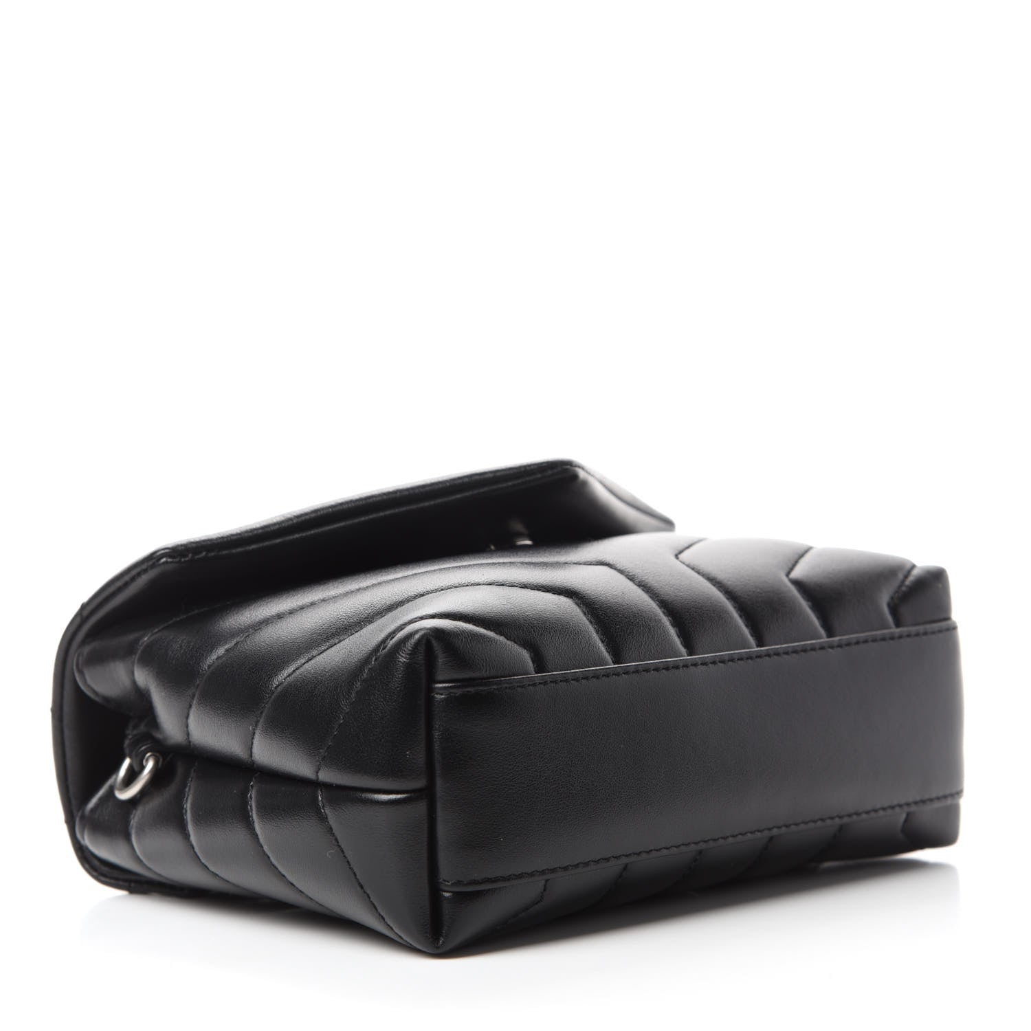Saint Laurent Calfskin Y Quilted Monogram Toy Loulou Crossbody Bag Black 4 of 12