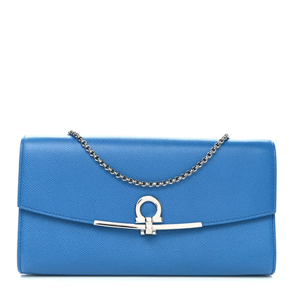 Salvatore Ferragamo Printed Calfskin Gancini Icona Mini Bag Blue 1 of 8