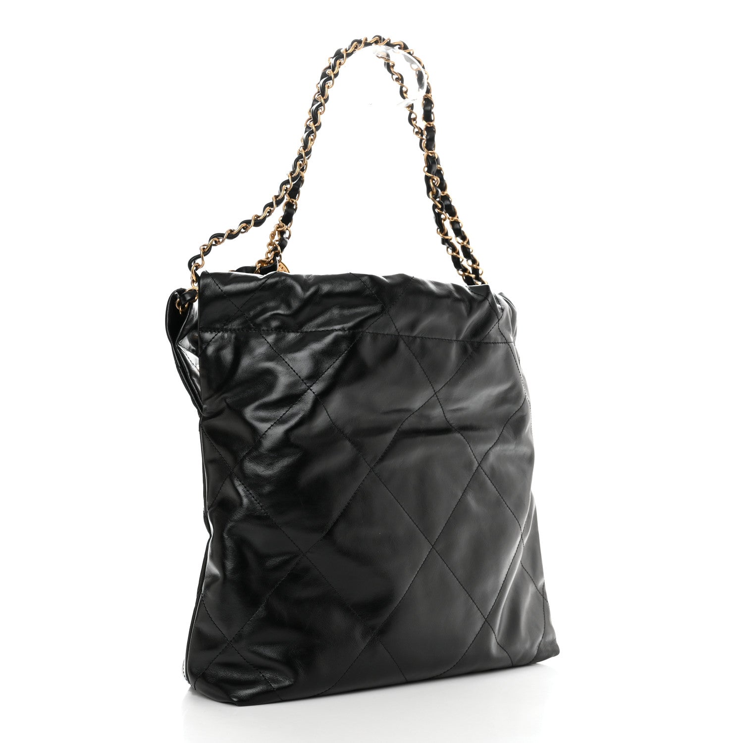 Chanel Shiny Calfskin Quilted Small Chanel 22 Black 4 of 11