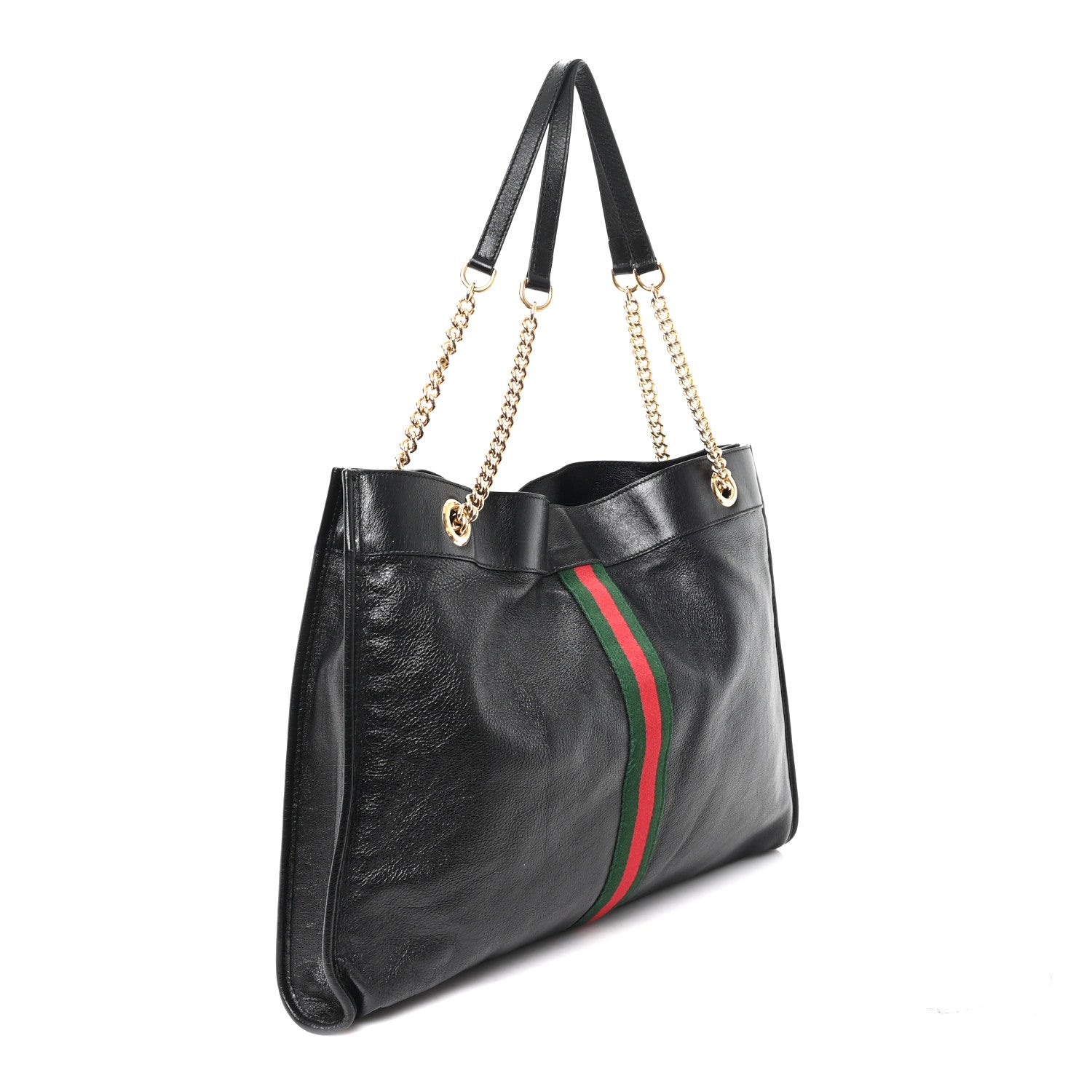 Gucci Calfskin Large Rajah Chain Tote Black 3 of 14
