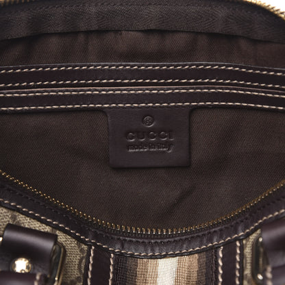 Gucci Monogram Vintage Web Small Boston Ebony 6 of 11