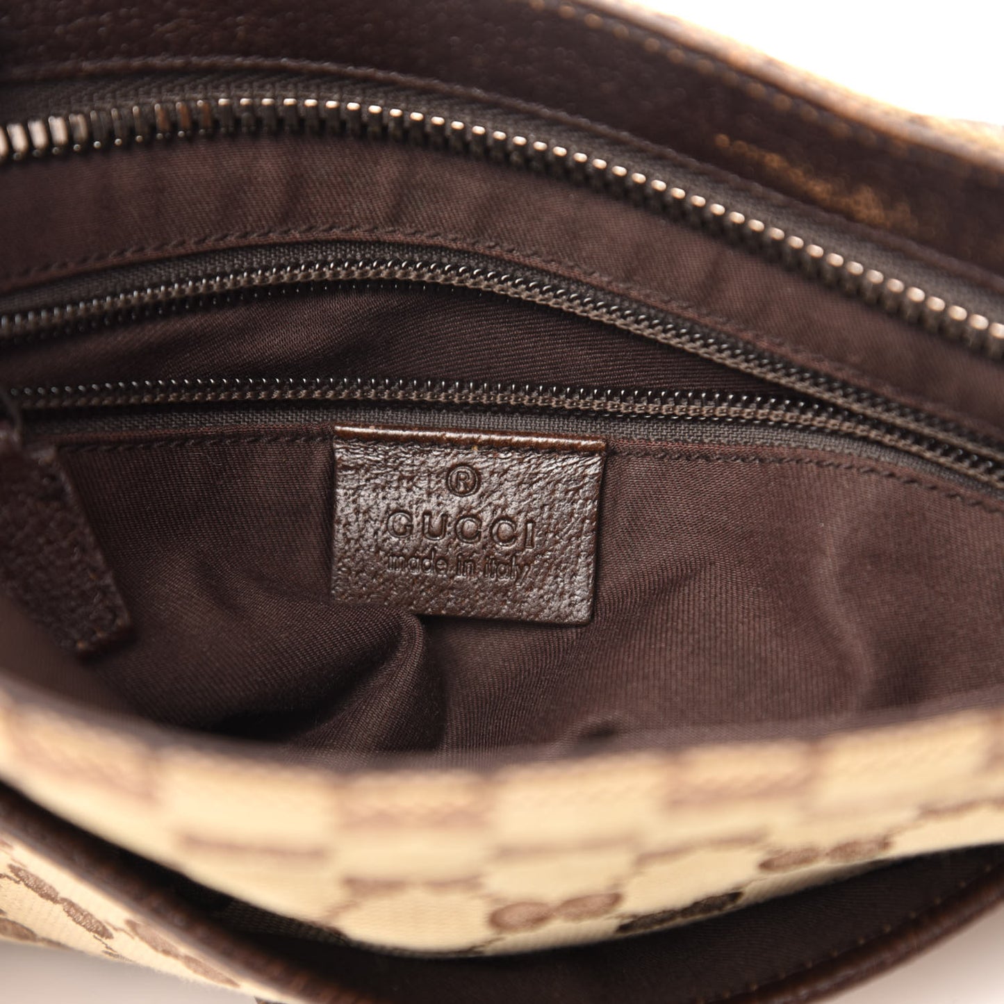 Monogram Flat Messenger Bag Dark Brown