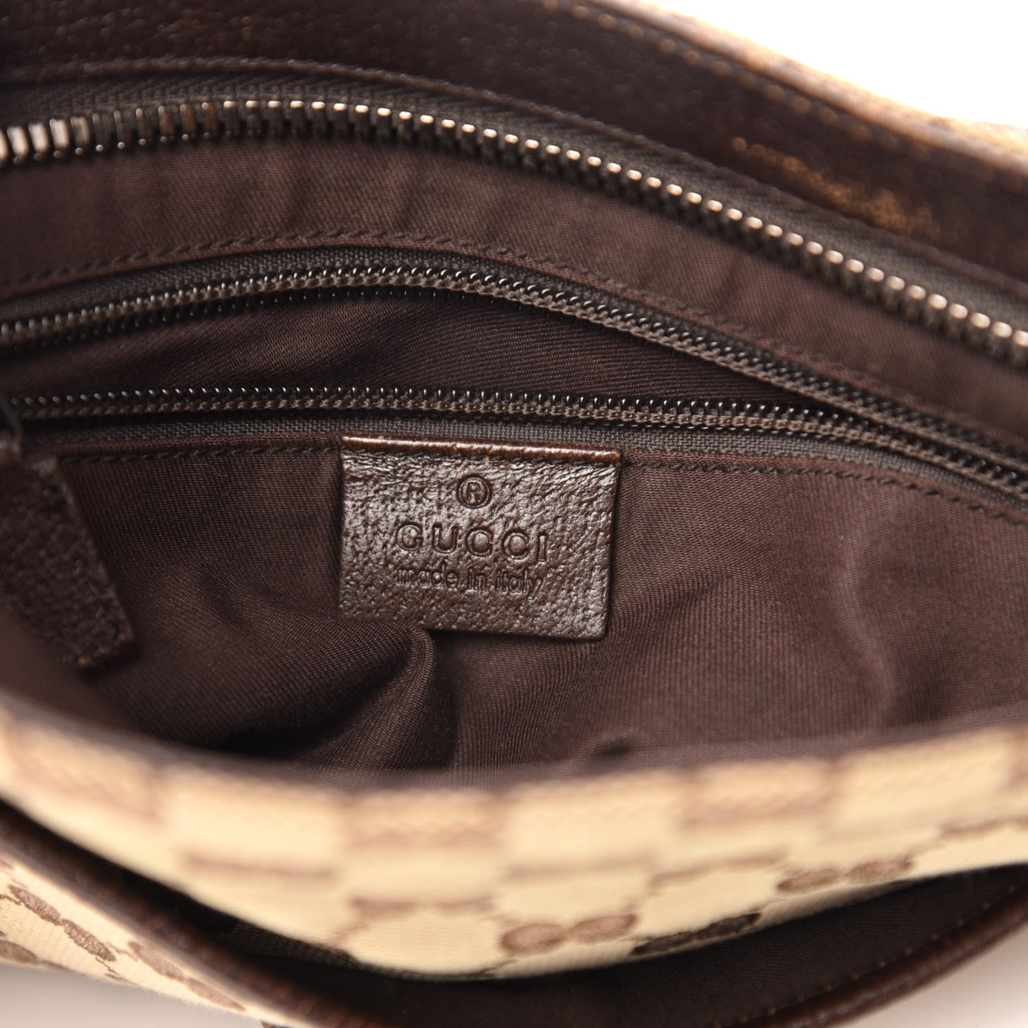 Gucci Monogram Flat Messenger Bag Dark Brown 8 of 12