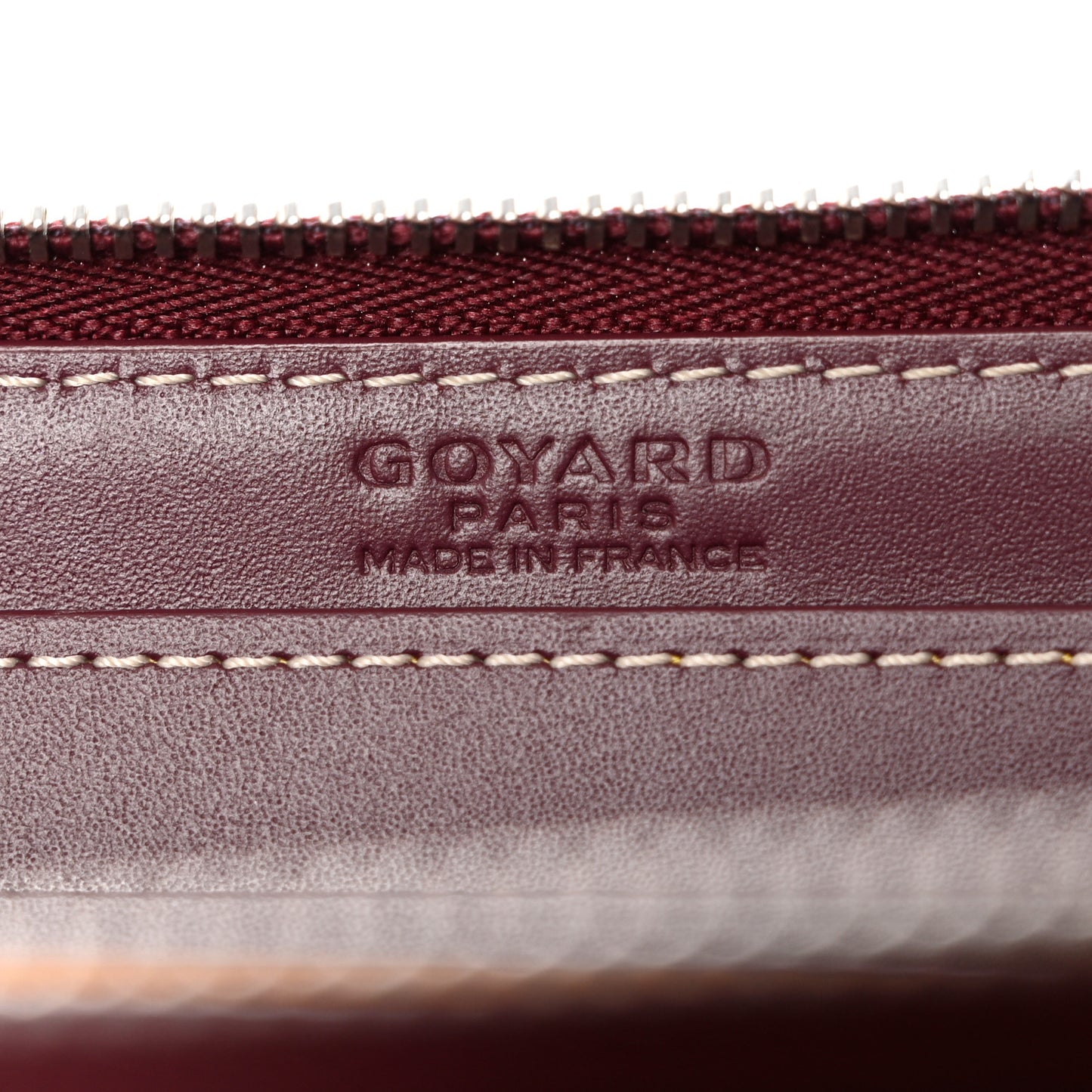 Goyardine Compact Wallet Burgundy