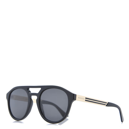 Gucci Acetate Mens Sunglasses GG0689S Black Gold 1 of 6