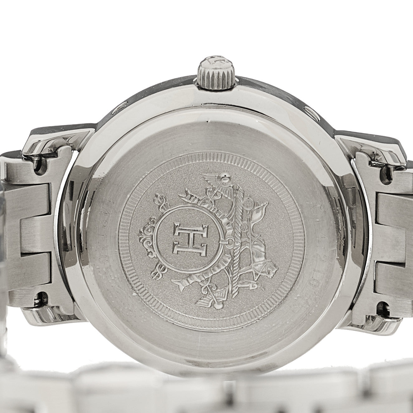 Hermes Stainless Steel 24mm Clipper Quartz Watch Grey 4 of 4