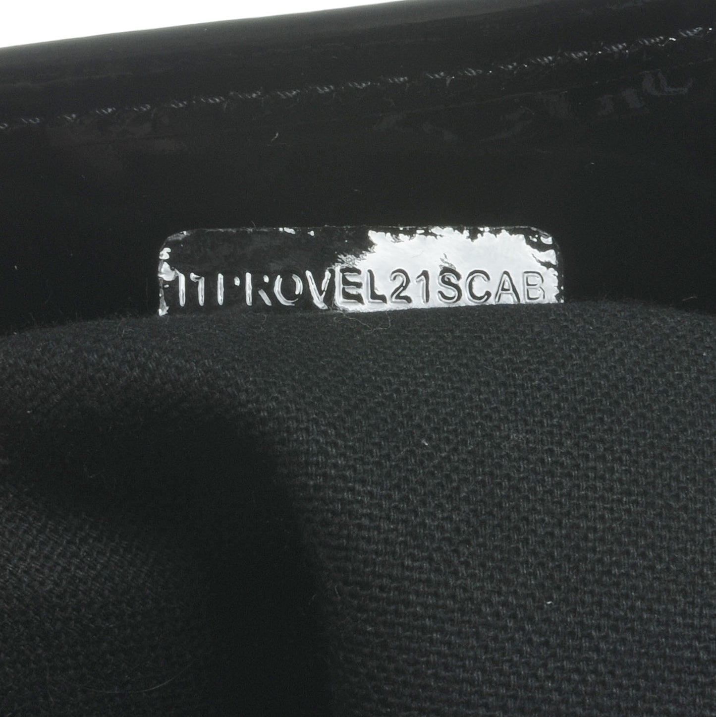Patent Check Embossed Tote Black