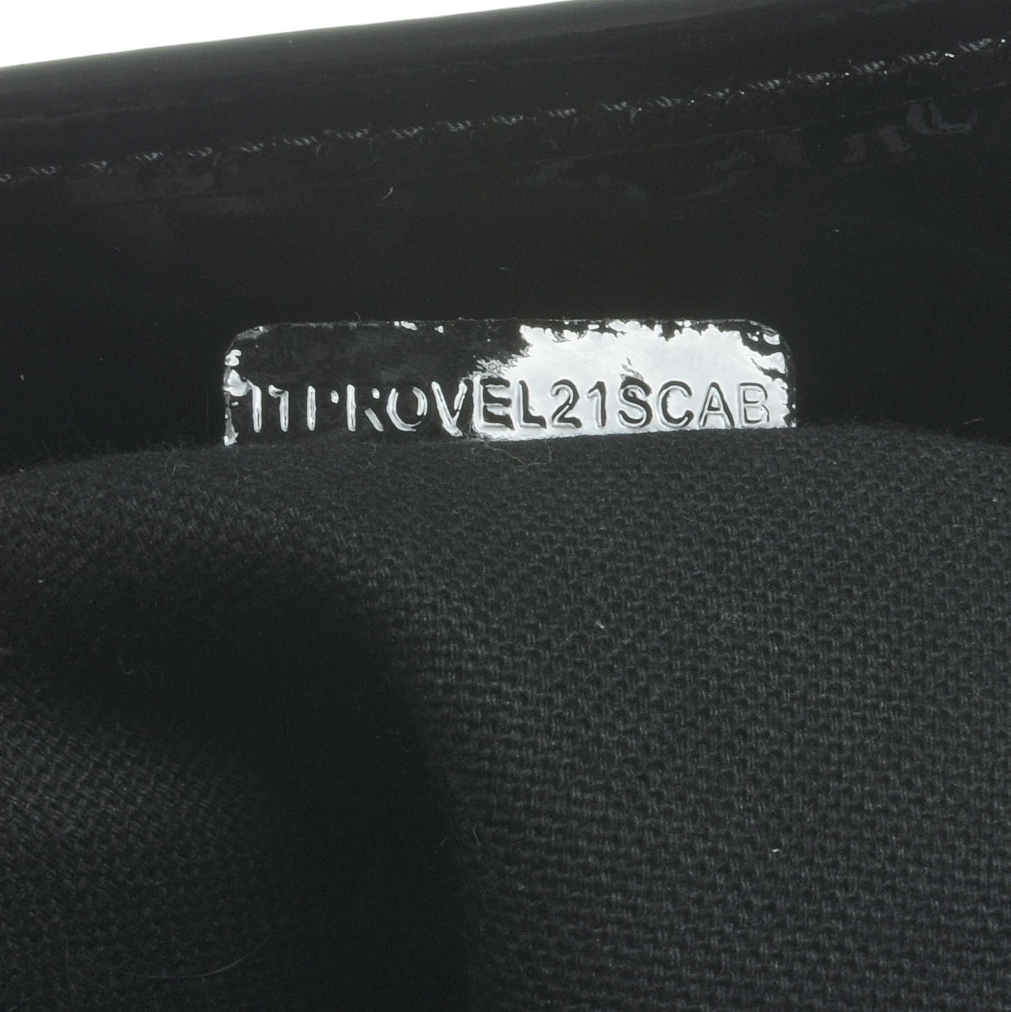 Burberry Patent Check Embossed Tote Black 9 of 9