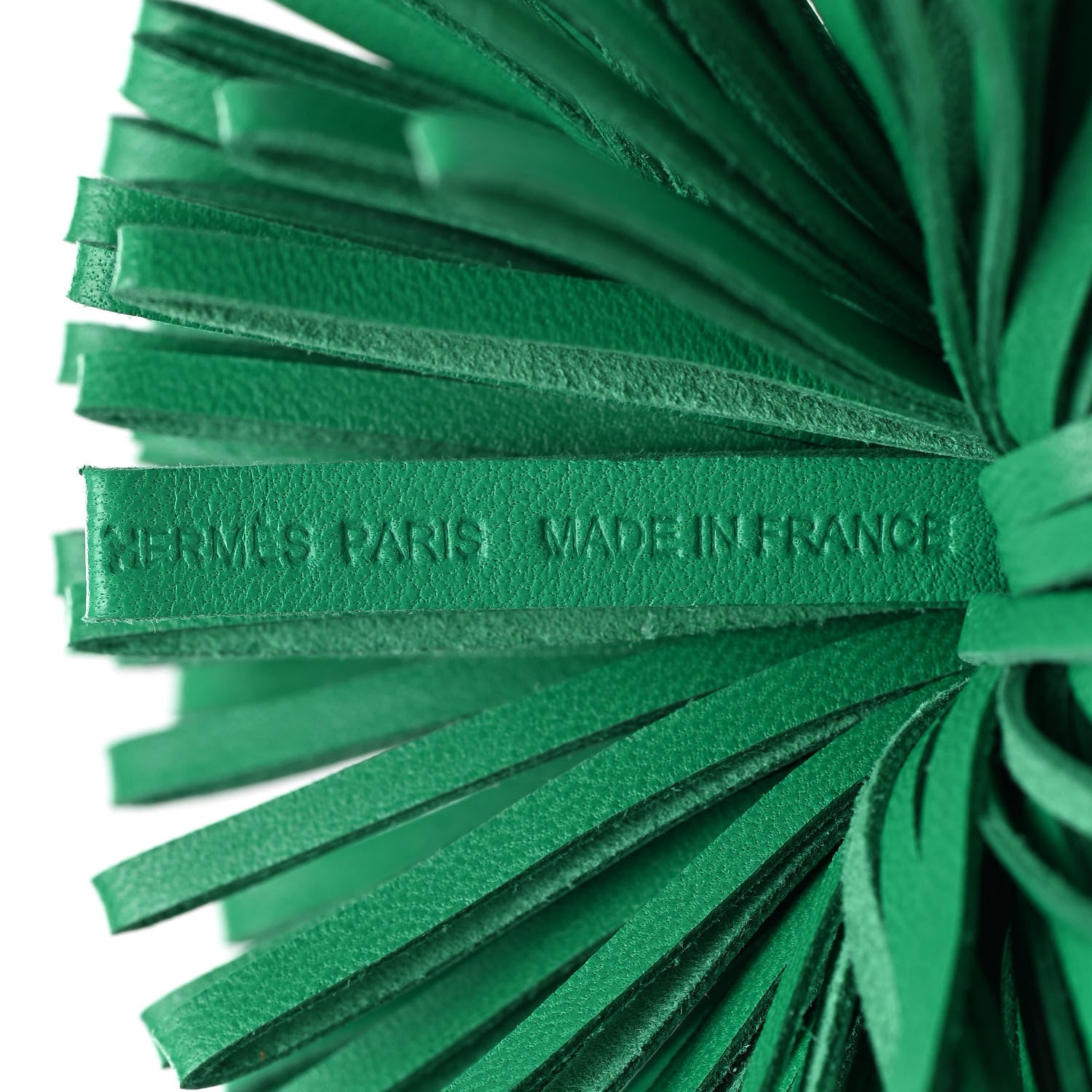 Hermes Lambskin Carmen Tassel Key Holder Menthe 3 of 4