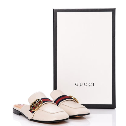 Gucci Calfskin Web Womens Peyton GG Slippers 35 Mystic White 11 of 11