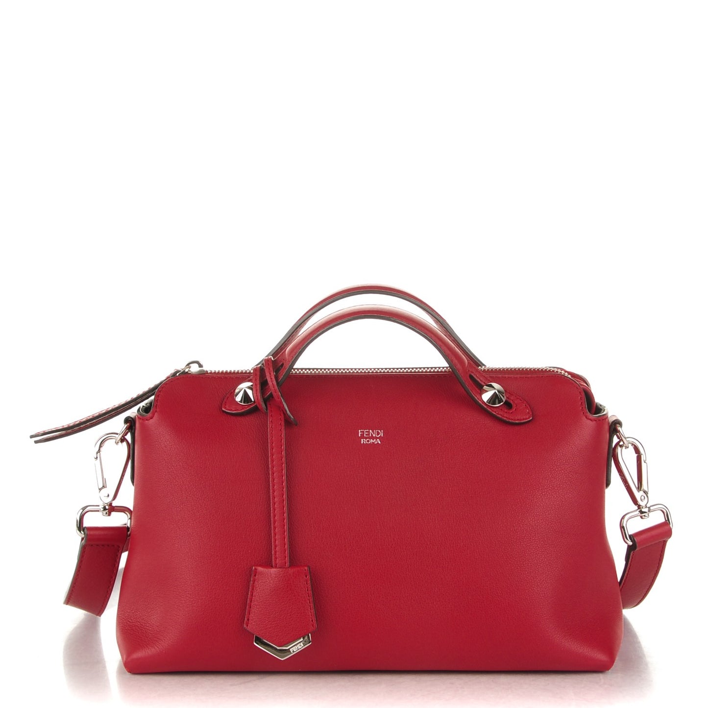 Vitello Dolce Marmol Medium By The Way Boston Bag Ciliegia