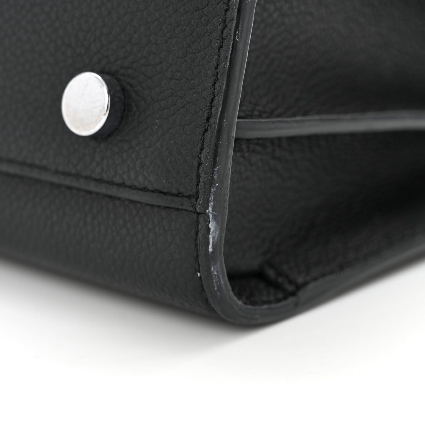 Grained Calfskin Small Sac De Jour Black