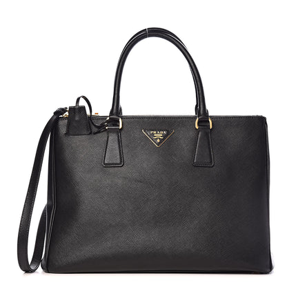 Prada Saffiano Medium Galleria Double Zip Tote Black 1 of 10
