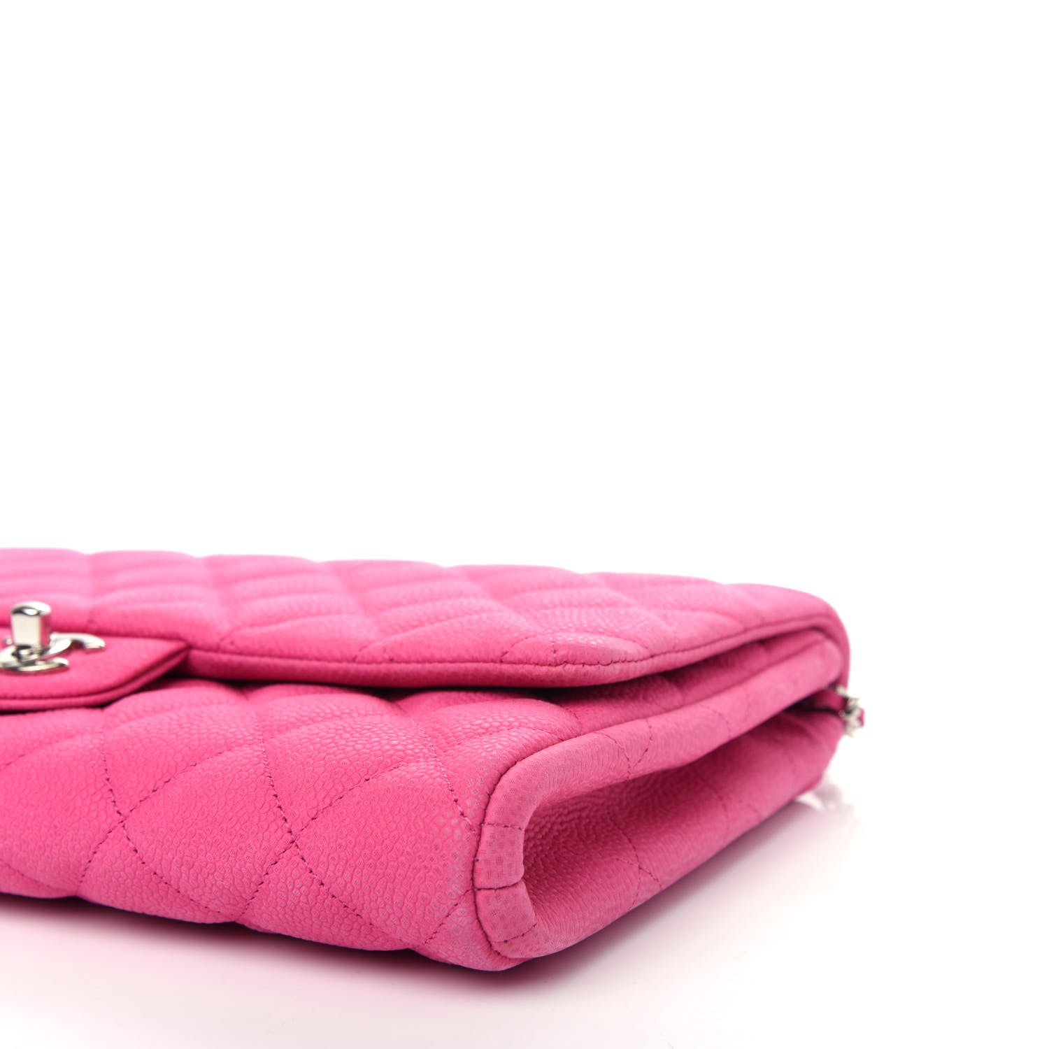 Chanel Iridescent Caviar Quilted Clutch with Chain Flap Pink 9 of 10