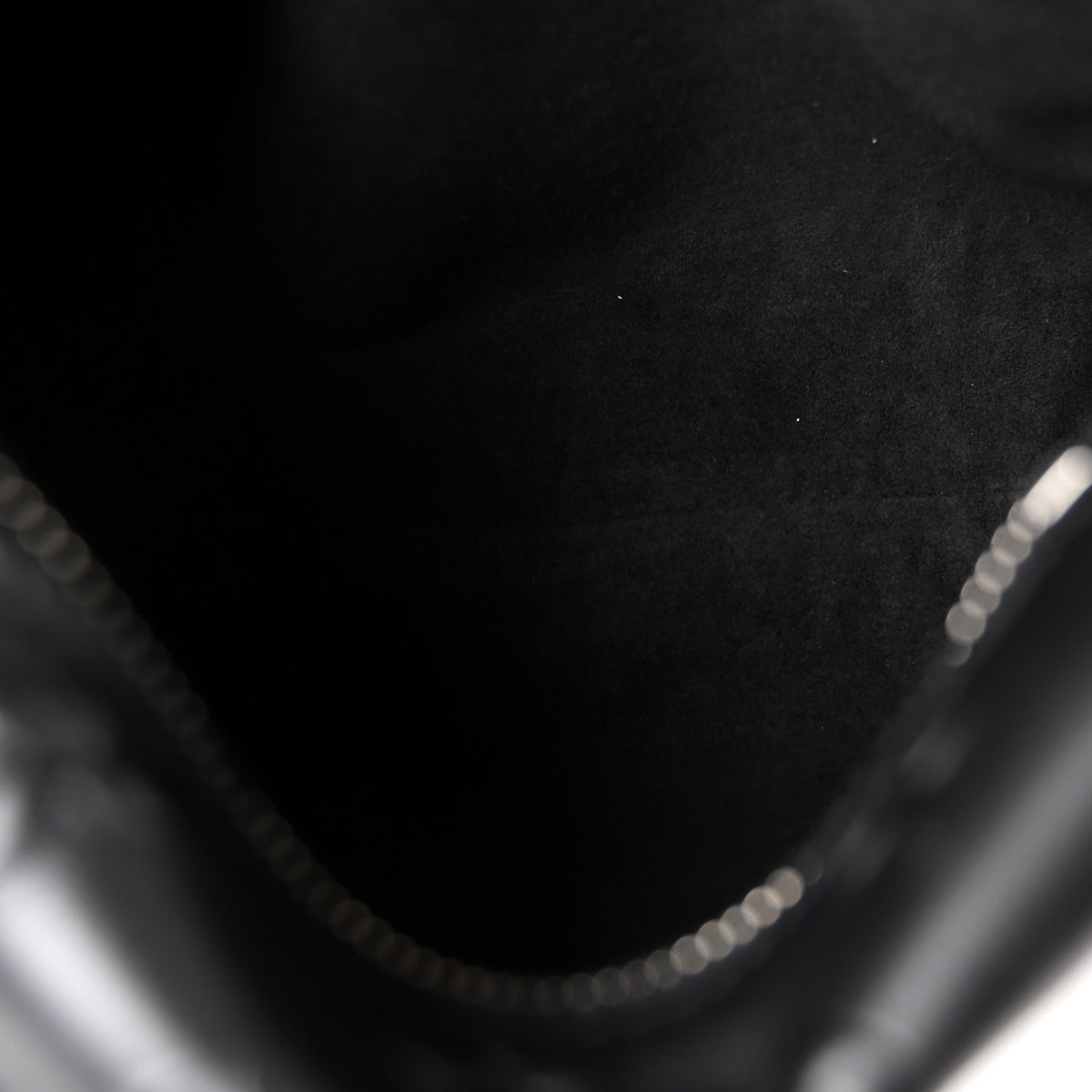 Calfskin Debossed Monogram Side Trunk Black
