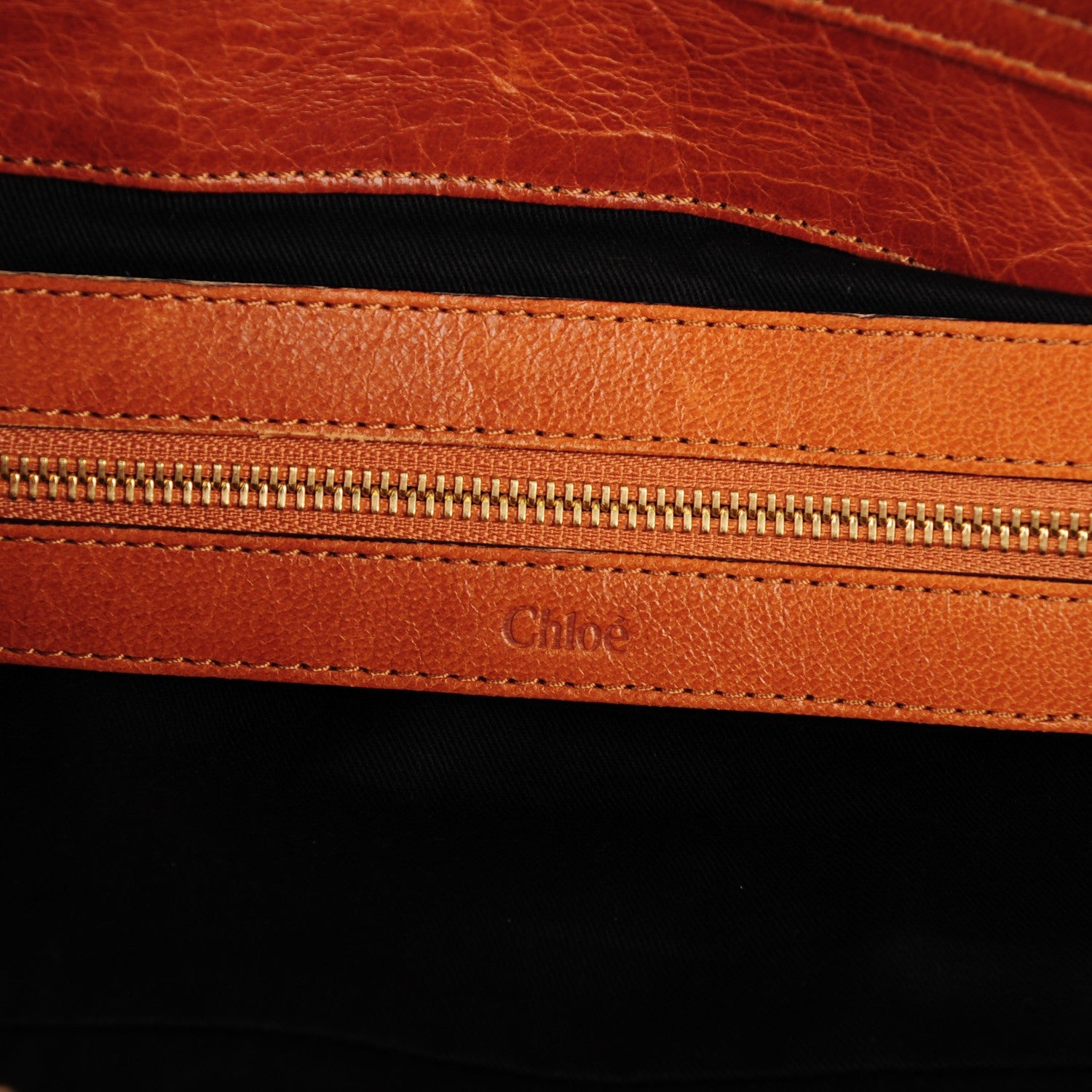 Chloe Tumbled Lambskin Medium Ethel Satchel Nutmeg Moka 6 of 8