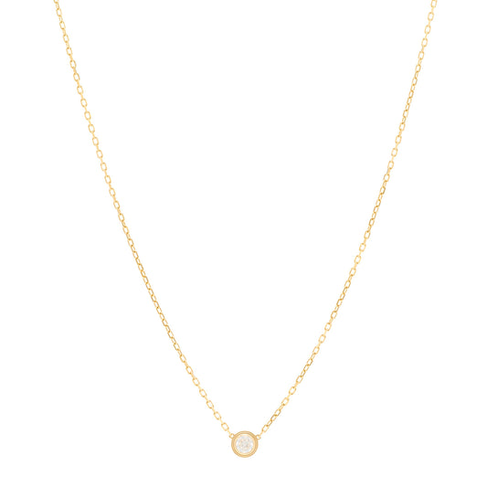18K Yellow Gold Diamond LM D'Amour Pendant Necklace