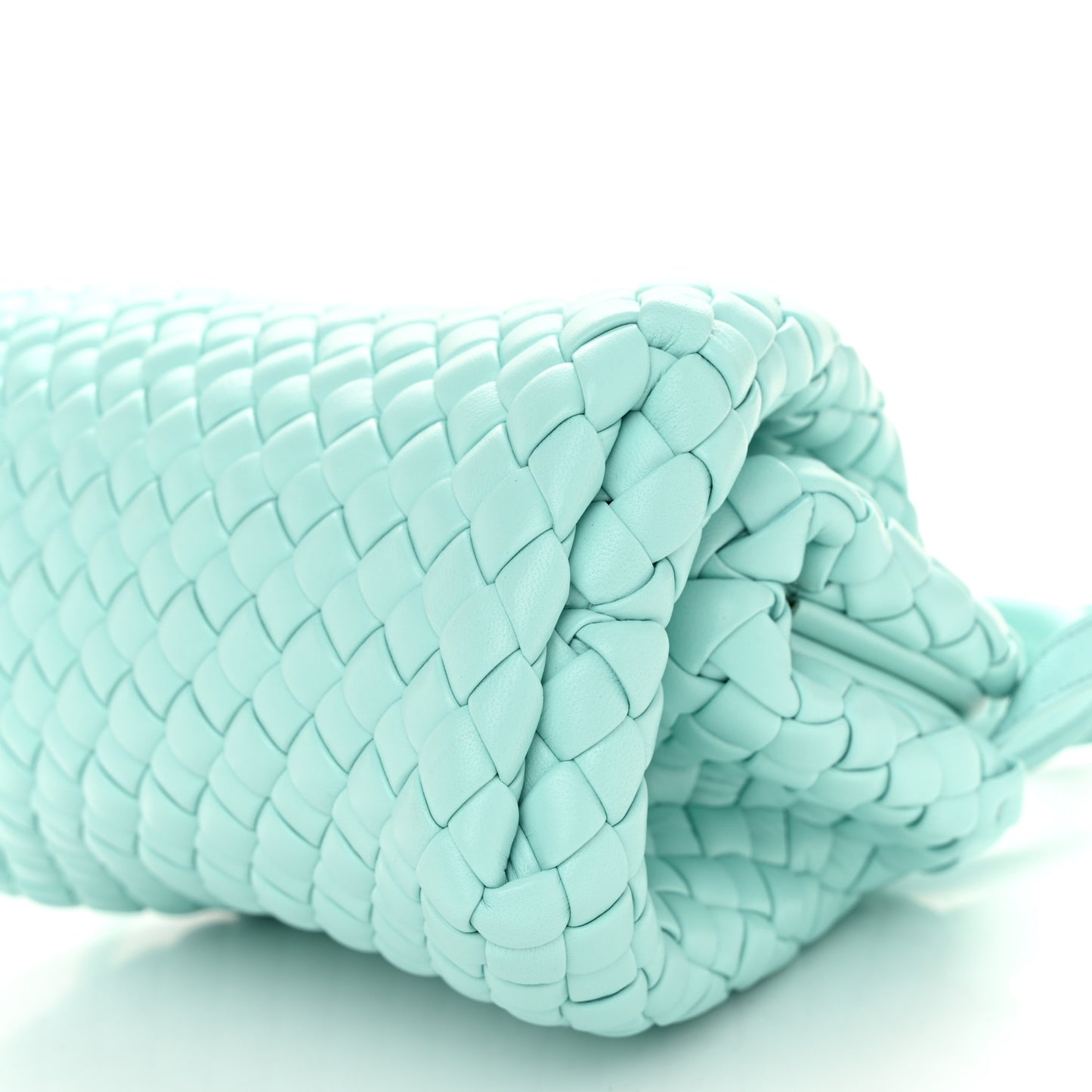Nappa Intreccio Mini Padded Handle Bag Celadon