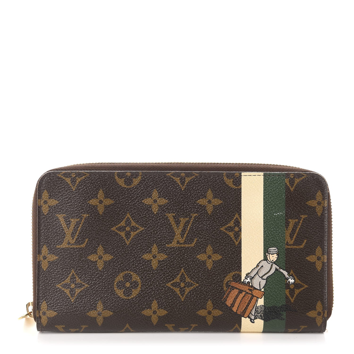 Louis Vuitton Monogram Groom Zippy Organizer Wallet Green 1 of 10