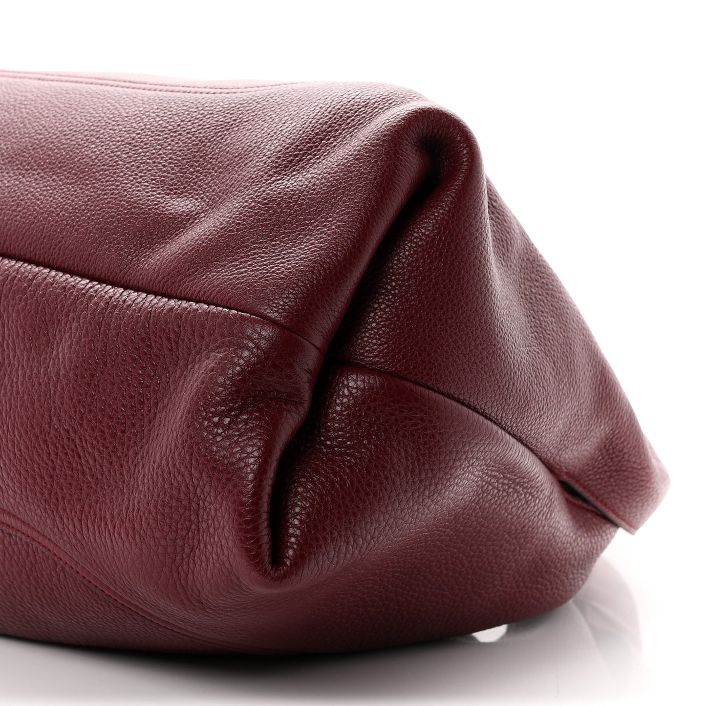 Grained Calfskin Softbit Maxi Shoulder Bag Rosso Ancora Red