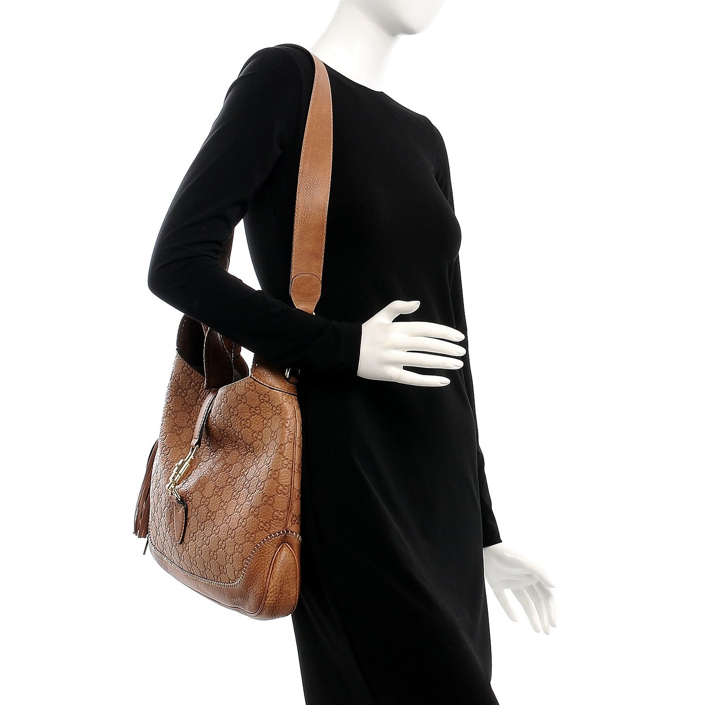 Guccissima Old Libeccio Medium New Jackie Hobo Old Naturale