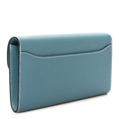 Hermes Epsom Constance Wallet To Go New Bleu Jean 3 of 8