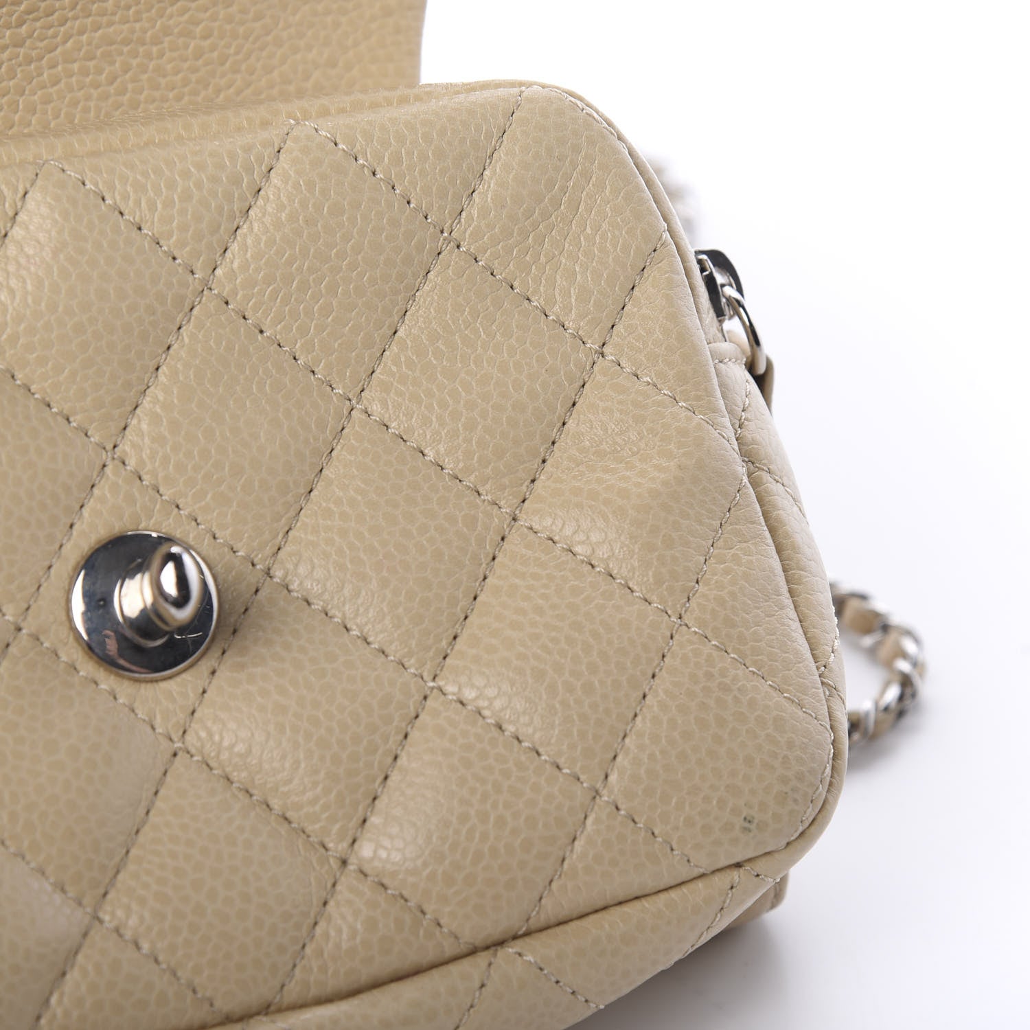 Chanel Caviar Quilted New Mini Flap Beige Clair 14 of 14