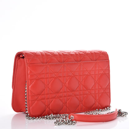 Christian Dior Lambskin Cannage Miss Dior Promenade Pouch Vermillion 3 of 10